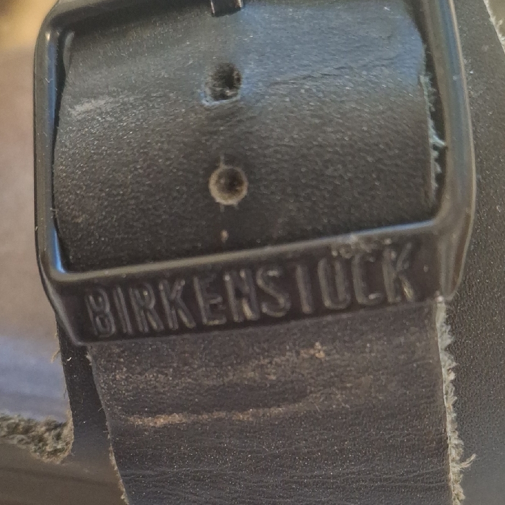 Birkenstock Arizona Men's Black Two-Strap Sandals - Size 42 (US Men's 9 - 9.5) - Picture 2 of 5
